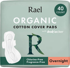 Rael pads organic cotton cover for gentle, breathable comfort.