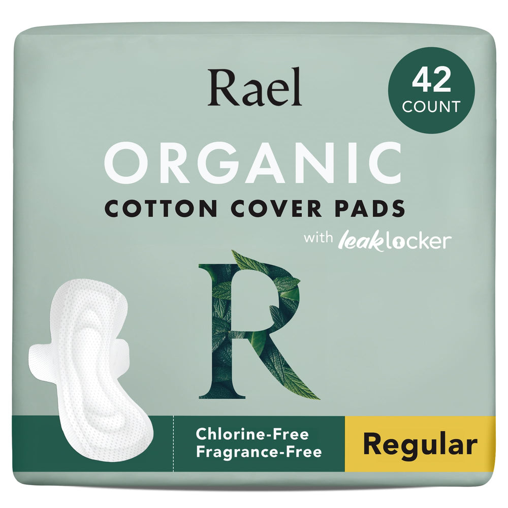 Rael pads with organic cotton cover provide breathable comfort for all-day wear.