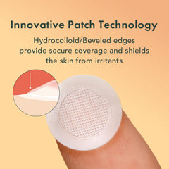 Rael hydrocolloid patch adheres to skin, protecting blemishes from irritants