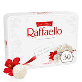 Raffaello pralines in premium metal tin, ideal gift