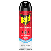 Raid Ant & Roach Killer spray bottle for fast contact killing and residual protection.