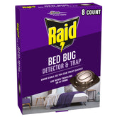 Raid bed bug detector trap main view with see-through window for early detection in bedrooms.