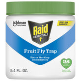 Raid Essentials Fruit Fly Trap close-up, safe around kids and pets.