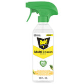 Raid Essentials multi-insect killer spray bottle shown for indoor use.