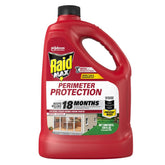 Raid MAX Perimeter Protection refill bottle pour shows easy-to-pour design for quick barrier setup