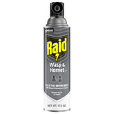 Raid Wasp & Hornet Killer Spray bottle ready for outdoor use and fast nest attack.