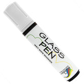 Rainbow Chalk Markers Glass Pen on glass showing vibrant, washable white ink
