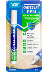 Rainbow Chalk Markers Grout Pen Ivory close-up shows precise 5mm tip for grout coloring