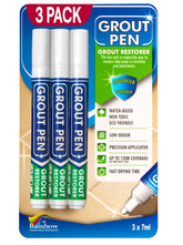 Rainbow Chalk Markers Grout Pen White 5mm tip for fast tile grout restoration.