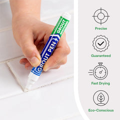 Rainbow Chalk Markers Grout Pen White close up cap shows color reference for shading.
