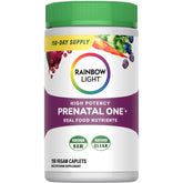 Rainbow Light Prenatal One caplets bottle showing daily prenatal support