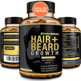 Rainbow Nutrients Hair Growth Vitamins bottle supports vitality for hair health.
