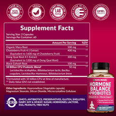 Rainbow Nutrients Hormone Balance + Probiotics capsules for daily energy and digestion support