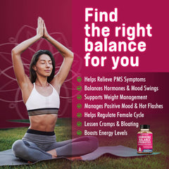 Rainbow Nutrients Hormone Balance + Probiotics label highlighting key ingredients for balance