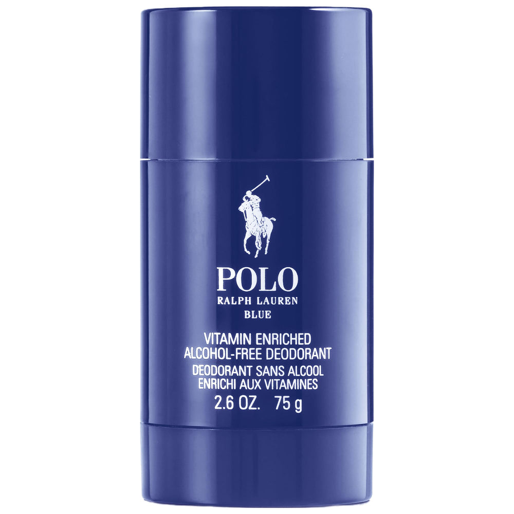 Ralph Lauren Polo Blue deodorant stick with sleek blue packaging—durable, all-day freshness for men