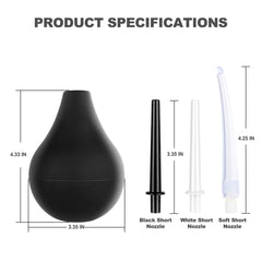 RANEU enema nozzles 3-pack for versatile cleansing options