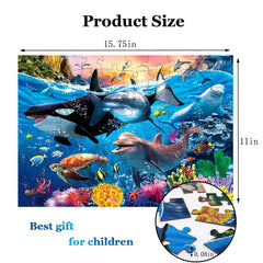 RANSUNN Underwater World puzzle in progress supports problem solving and hand-eye coordination.