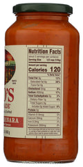 Rao's Creamy Marinara with Mascarpone ingredients highlight rich Italian flavor.