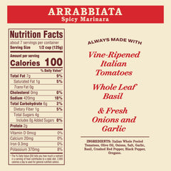 Rao's Arrabbiata bottle pours over pasta for quick, flavorful weeknight dinner.