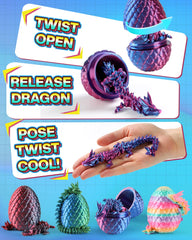 Rapean Easter eggs with hidden dragon, unique gift for collectors.