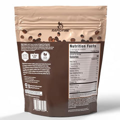 Rapid Fire Protein Coffee Hazelnut ingredients with whey and collagen for steady nourishment.