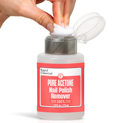 RAPID PROTECTANT Pure Acetone bottle with built-in pump for mess-free polish removal