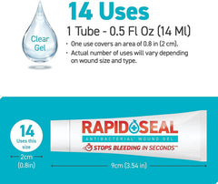 Rapid-Seal Wound Gel on wound seals surface for protection