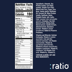 Ratio Trio vanilla almond crunch cereal squares ready for quick protein breakfast.