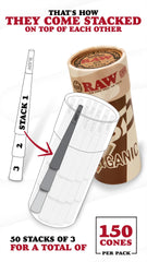 RAW Organic 1-1/4 tip closeup showing easy-to-fill tip.