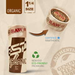 RAW Cone watermark imprint closeup highlights smooth burn potential.