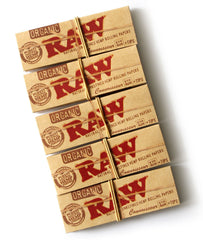 RAW Connoisseur rolling paper with tips for clean, additive-free sessions.