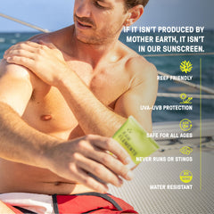 Raw Elements Bio-Resin tube highlighting sustainable packaging from sugarcane.