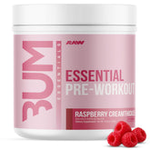 RAW Raspberry Creamthickle pre-workout scoop for consistent training energy