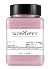 Raw Essentials Modern Curing Salt No. 1 bottle front label shows brand and product purpose