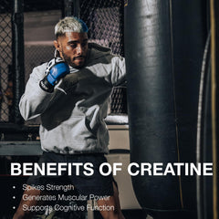 RAW Nutrition creatine monohydrate powder dissolving quickly in water