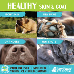 Raw Paws coconut oil for dog's dry nose and skin support