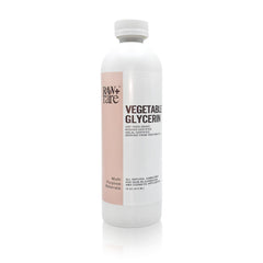 Raw Plus Rare organic vegetable glycerin bottle pour showing moisturization potential.