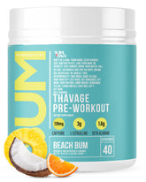 RAW Thavage Beach Bum bottle ready for workout energy boost