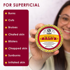 Packaging of Rawleigh Salve with tamper-evident seal and integrity protection.