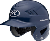 Rawlings COOLFLO youth helmet front view with navy finish and cooling vents for hot practices
