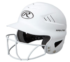 Rawlings COOLFLO Highlighter helmet front view for safe at-bat protection