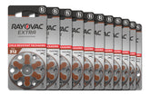 Rayovac Extra 312 batteries pack shot showing long-lasting power for hearing aids