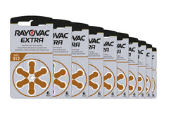 Rayovac Extra Advanced 312 battery pack offers long-lasting power for hearing aids.
