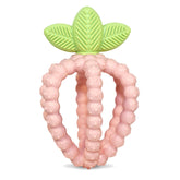 RaZbaby Bites berrybumps textured teether in pink for soothing tender gums