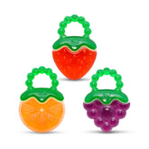 RAZBABY Fruit Koolers strawberry teether for soothing gums with cooling relief