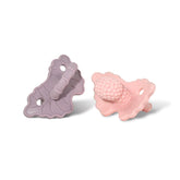 RaZbaby Razberry teether BerryBumps texture for gentle gum relief.