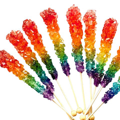 RBBZ Party Rainbow Rock Candy Stick 2 brightens dessert tables with rainbow sparkle.