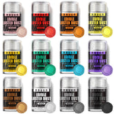 RBUGR edible luster dust in 12 colors for vibrant cake decoration without changing the flavor.