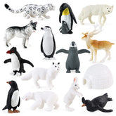 RCOMG Arctic Fox Figure for imaginative play and classroom decor.