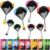 Rdogeia Easter parachute toys set, eight pieces, ideal Easter basket fillers and party favors.